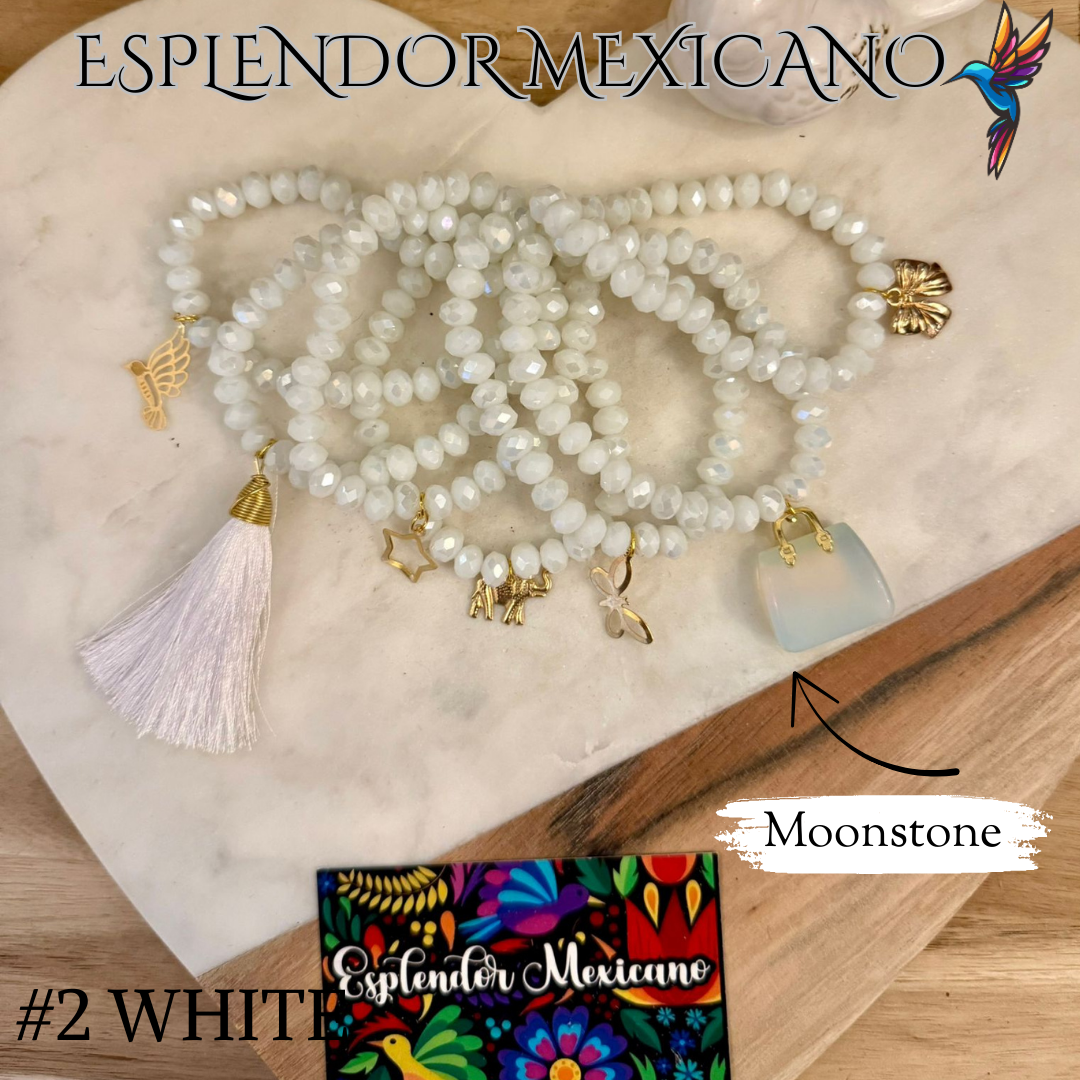 β¨ Handmade Natural Stone Semanario Bracelet Set β Mexican Artisan Jewelry