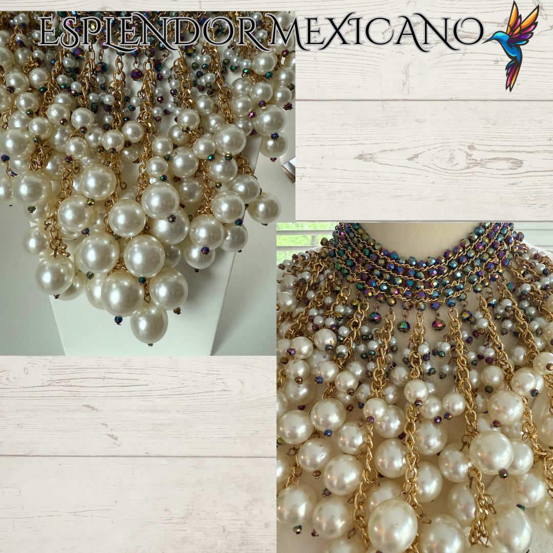 Handmade Mexican Faux Pearl and Glass Beads