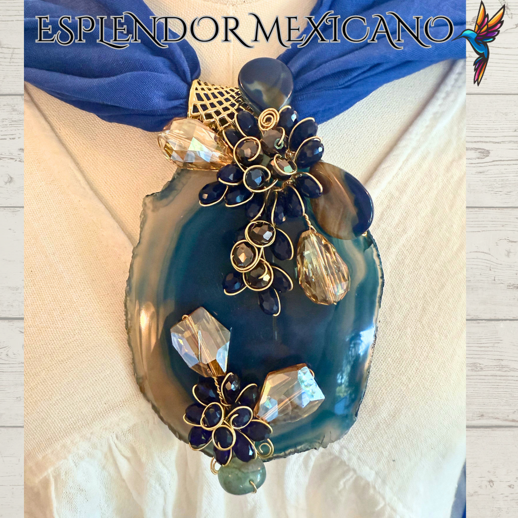 ✨ Handmade Mexican Pashminas with Statement Pendants