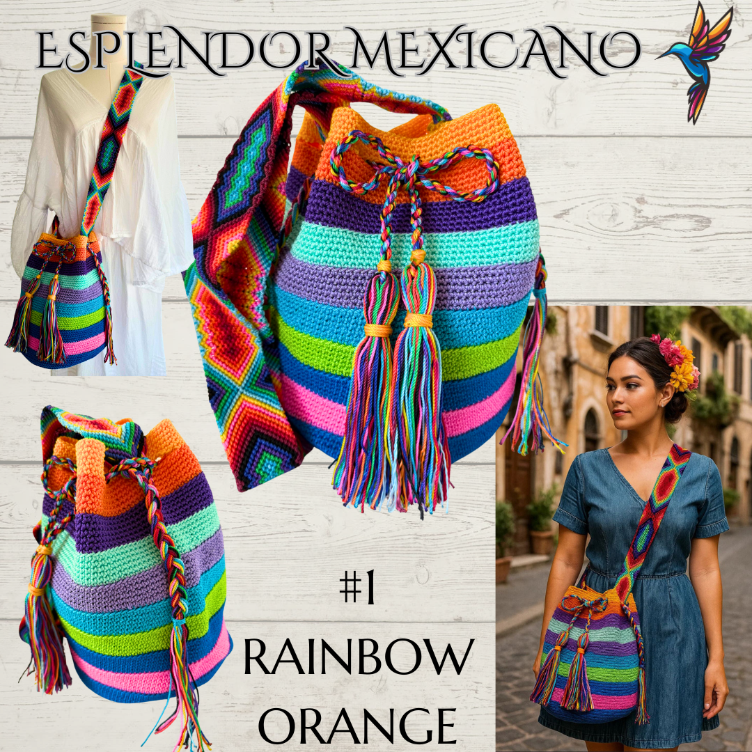 ✨ Handmade Mexican Crossbody Tote – With Hand-Embroidered Strap