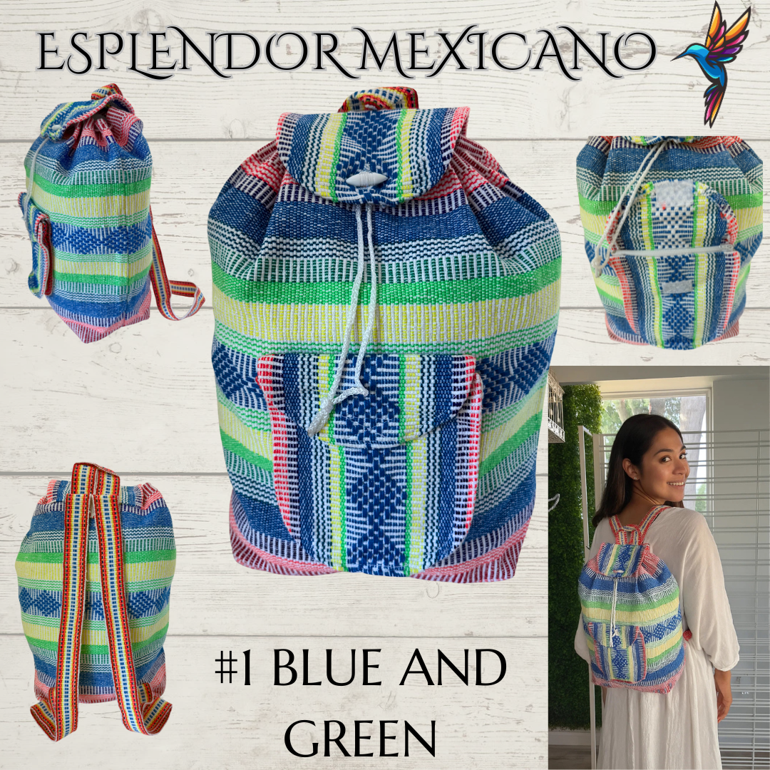 🎒 Handwoven Mexican Backpack – Made in Oaxaca