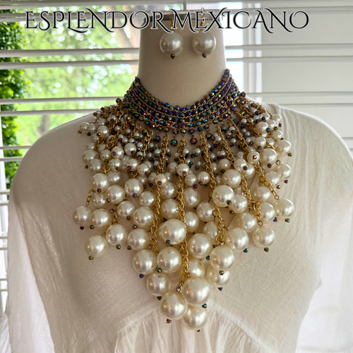 Handmade Mexican Faux Pearl and Glass Beads