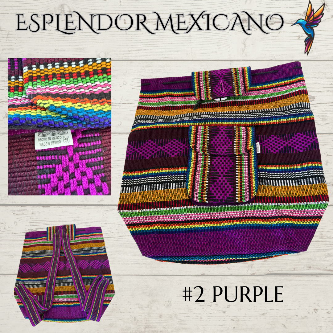 🎒 Handwoven Mexican Backpack – Made in Oaxaca