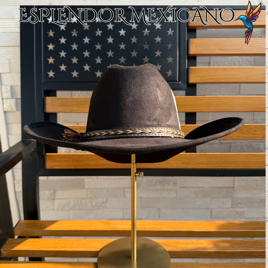 🤍 Hand-Painted White Horse Cowgirl Hat – Handmade in Mexico