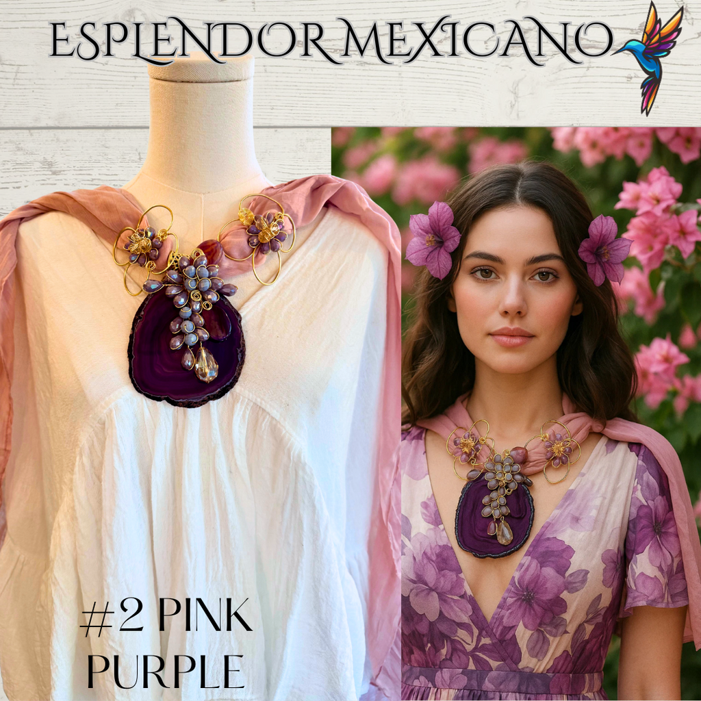 ✨ Handmade Mexican Pashminas with Statement Pendants