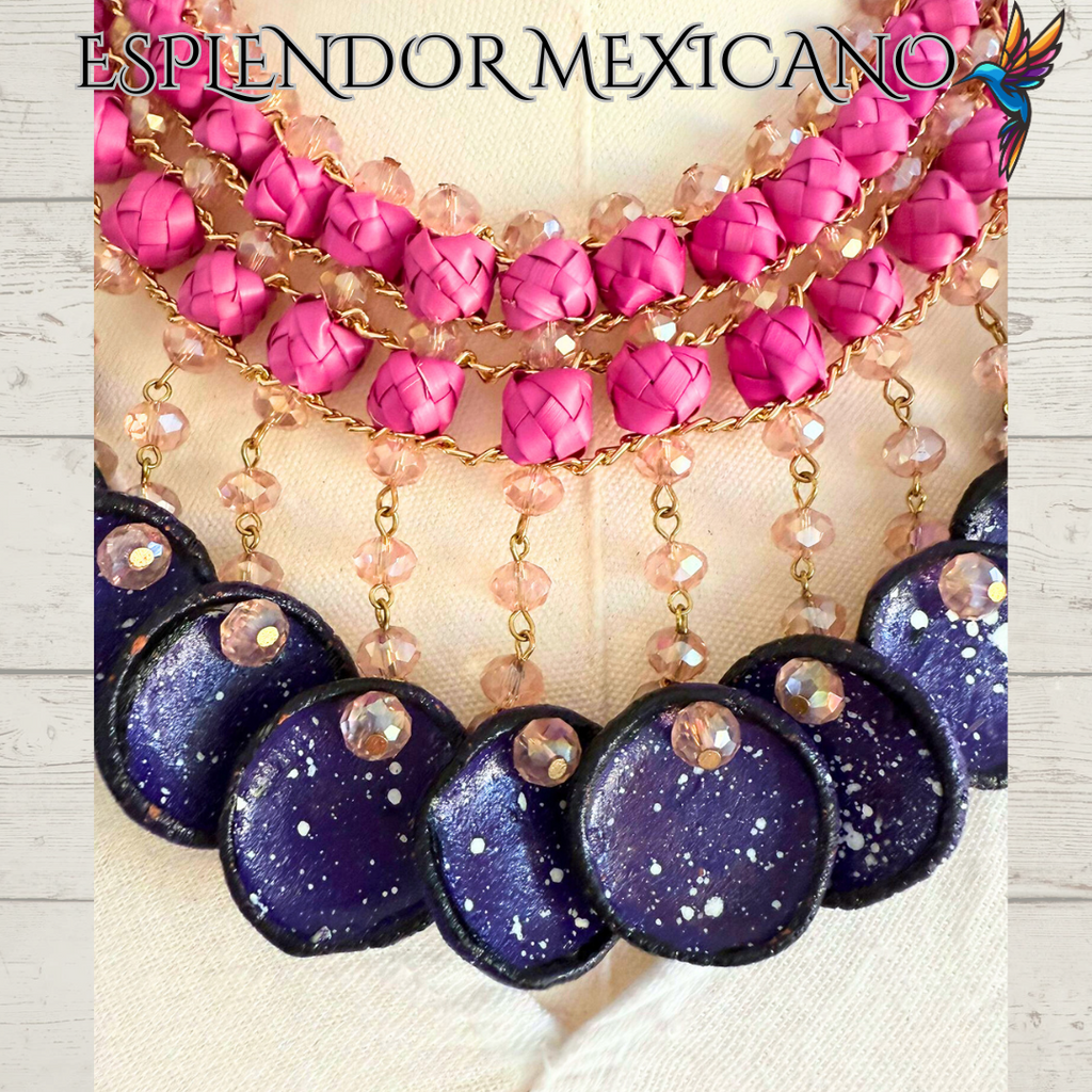 💜🩷 Fiesta Dreams Statement Necklace Set