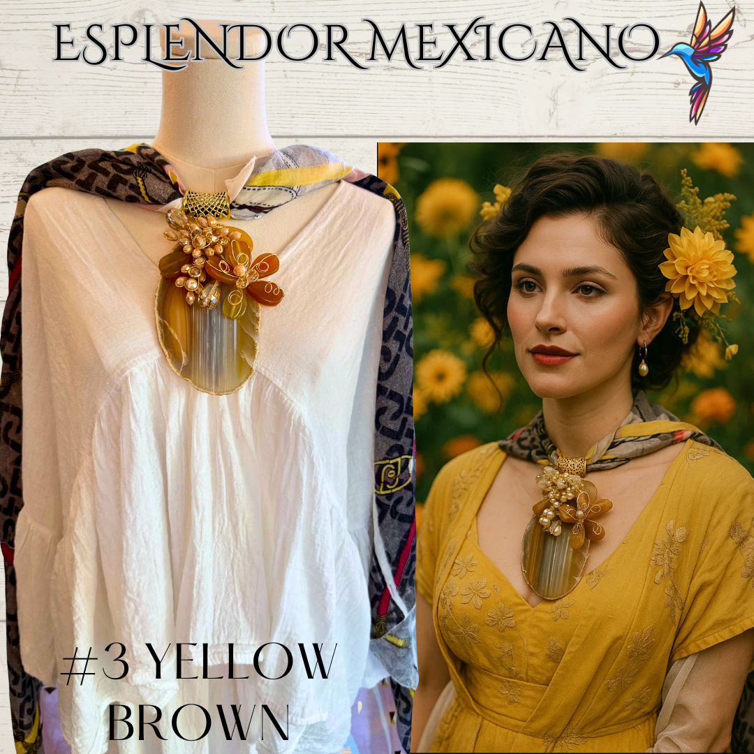 ✨ Handmade Mexican Pashminas with Statement Pendants