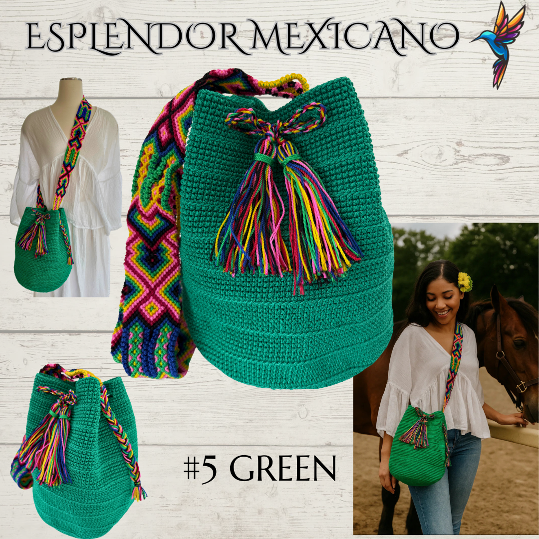 👜 Handmade Mexican Crossbody Tote with Embroidered Strap