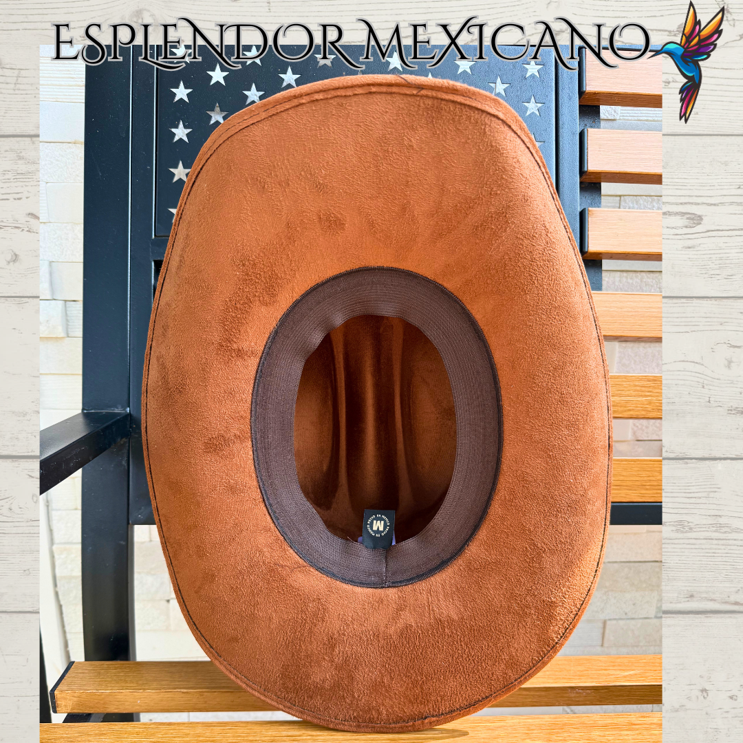 🤎 Hand-Painted Buffalo Cowgirl Hat – Handmade in Mexico