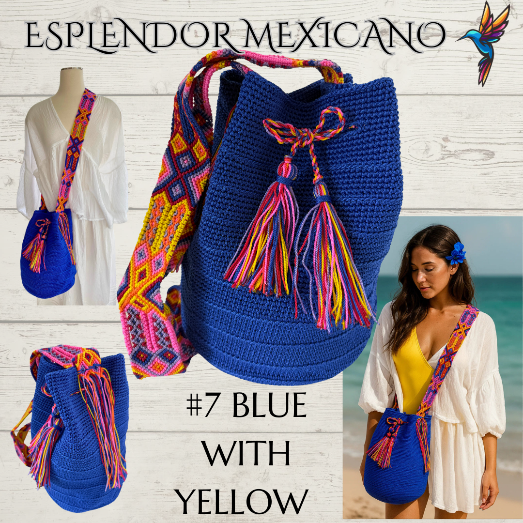 👜 Handmade Mexican Crossbody Tote with Embroidered Strap