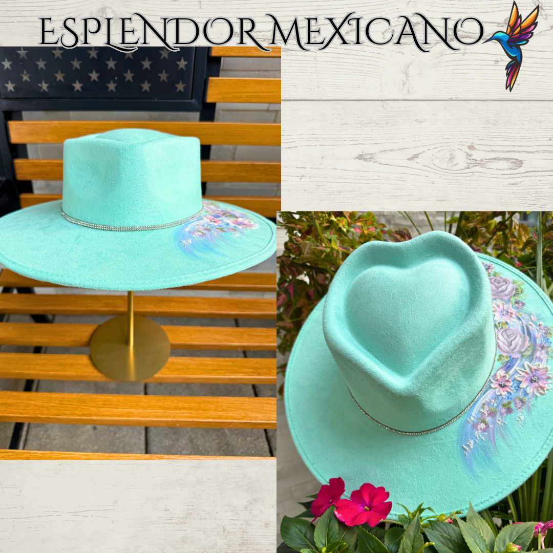 🩷 Whimsical Unicorn Cowgirl Hat – Hand-Painted & One-of-a-Kind
