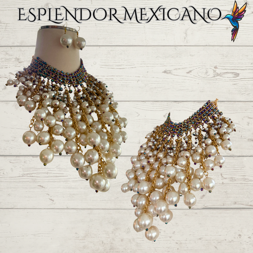 Handmade Mexican Faux Pearl and Glass Beads