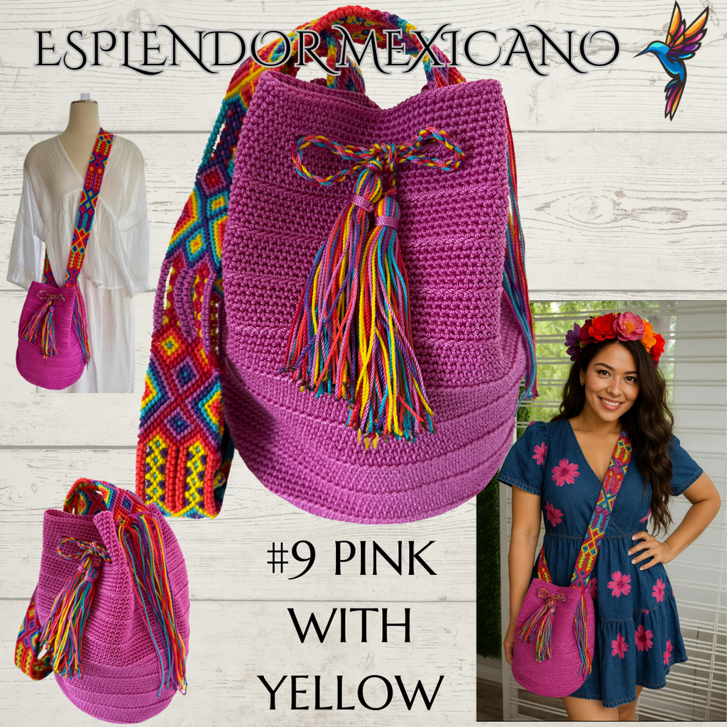 👜 Handmade Mexican Crossbody Tote with Embroidered Strap