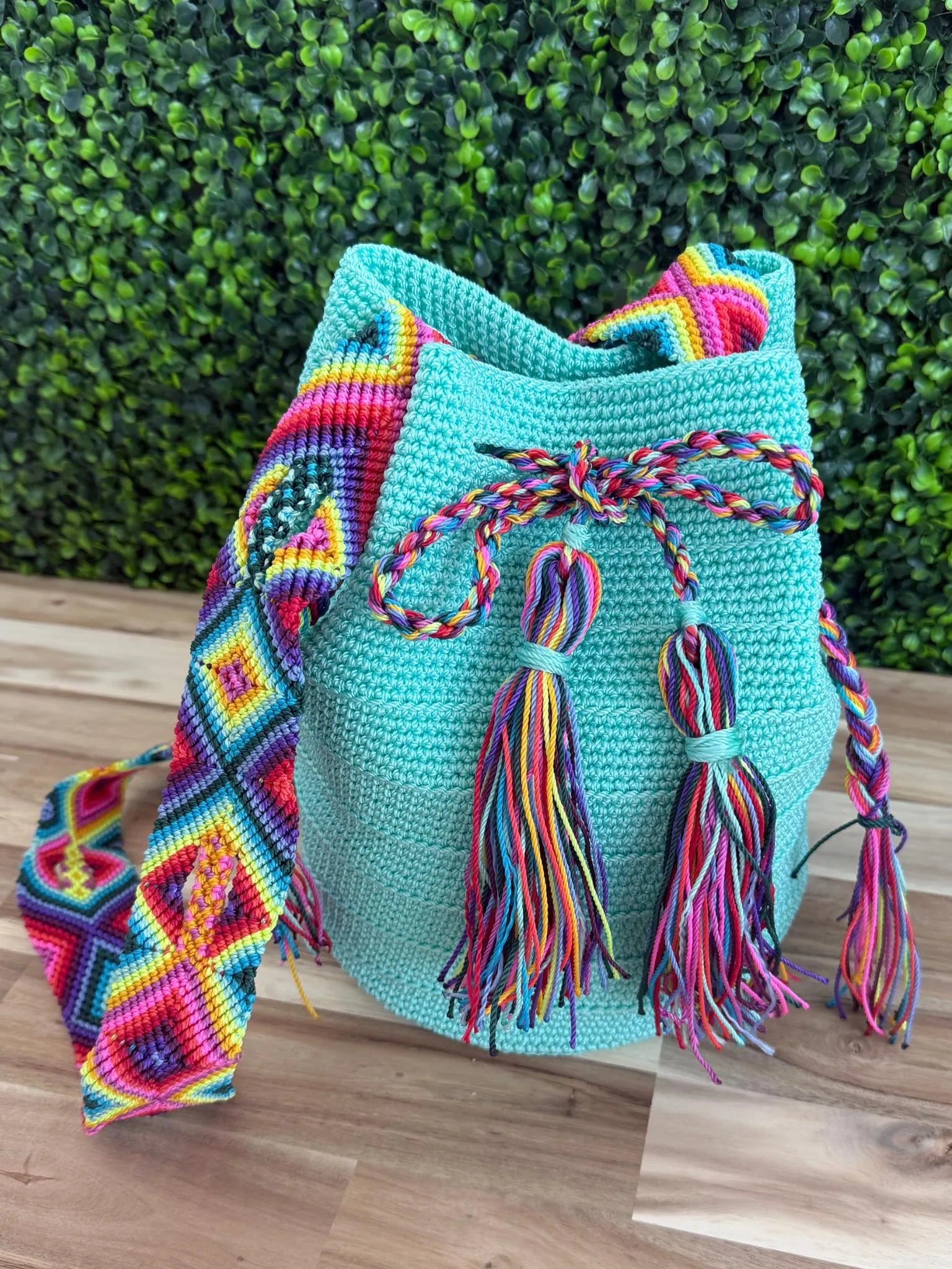 👜 Handmade Mexican Crossbody Tote with Embroidered Strap