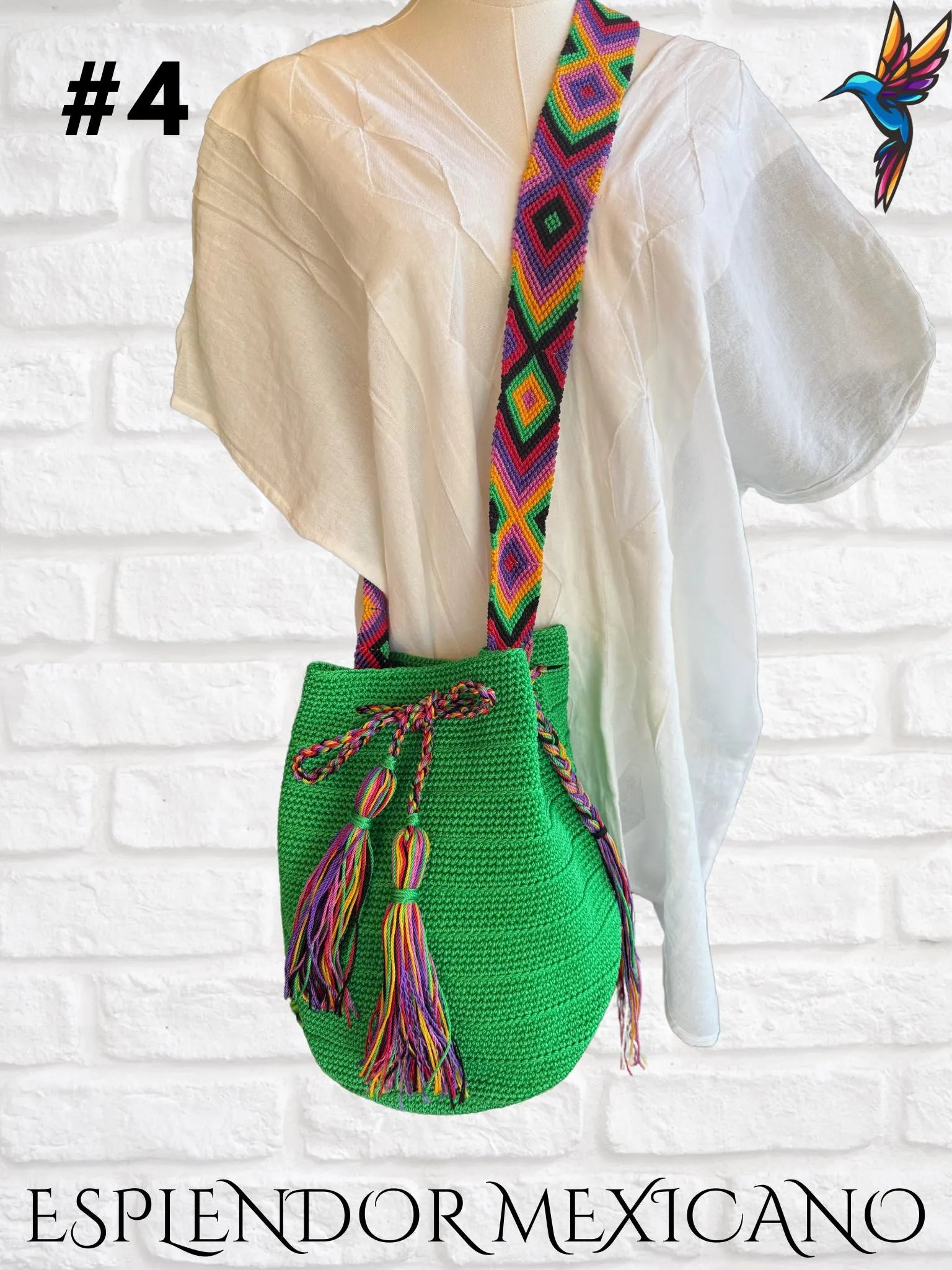 👜 Handmade Mexican Crossbody Tote with Embroidered Strap