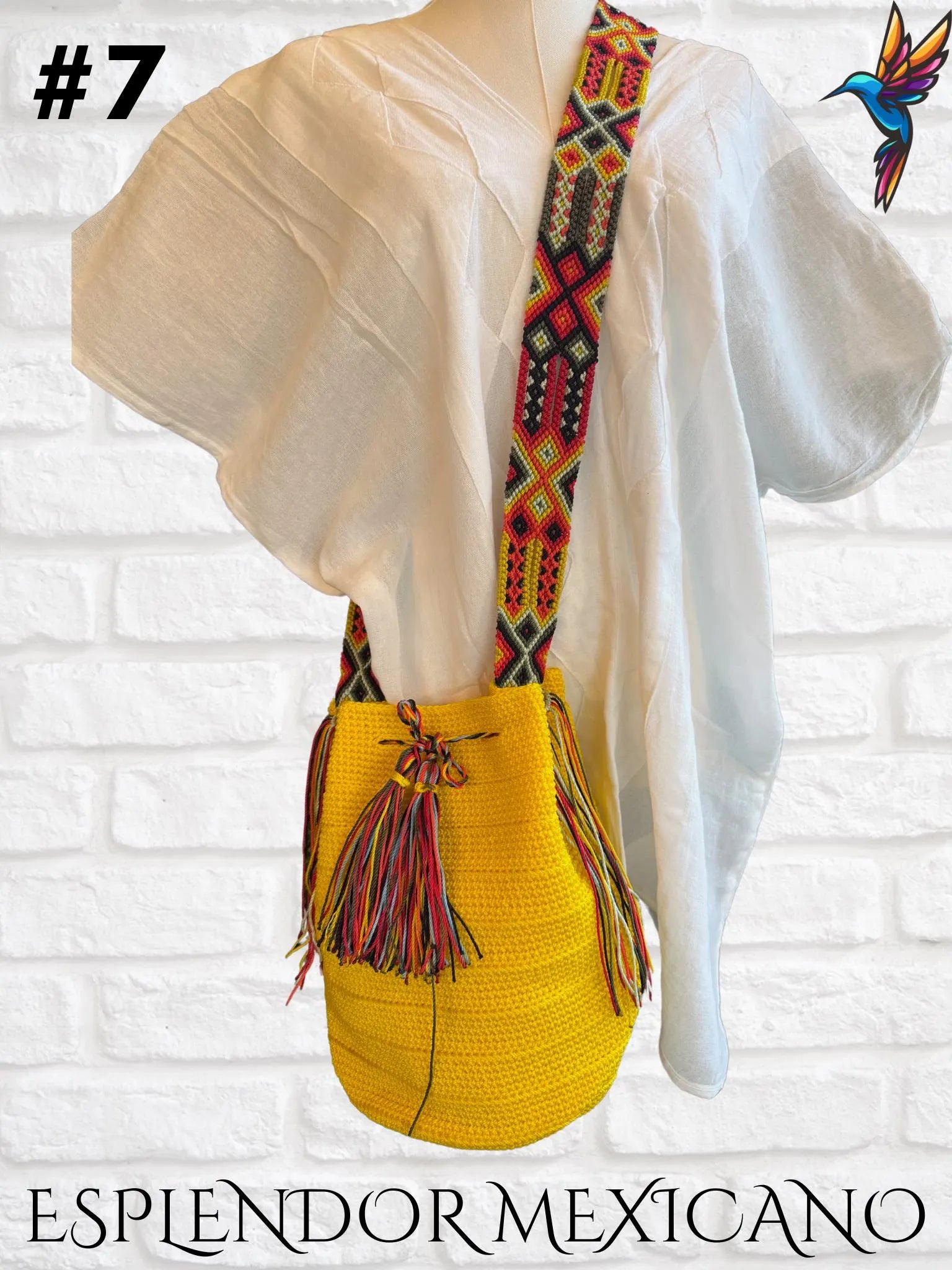 👜 Handmade Mexican Crossbody Tote with Embroidered Strap