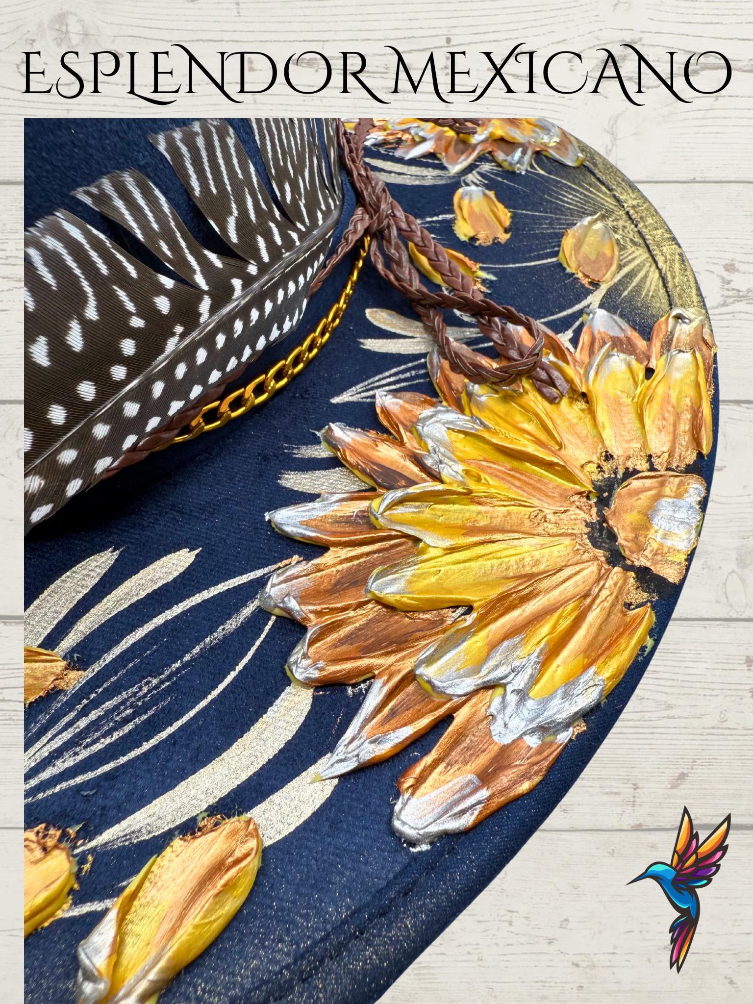 🐆 Handmade Western Hat – Hand-Painted Cougar Design