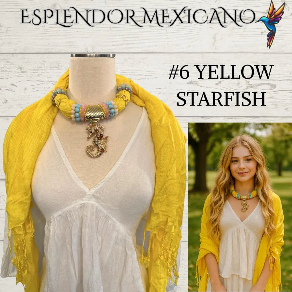 🧣 Handmade Mexican Pashmina with Pendant