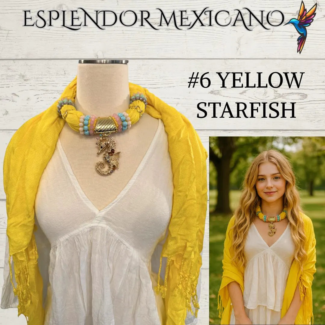 🧣 Handmade Mexican Pashmina with Pendant