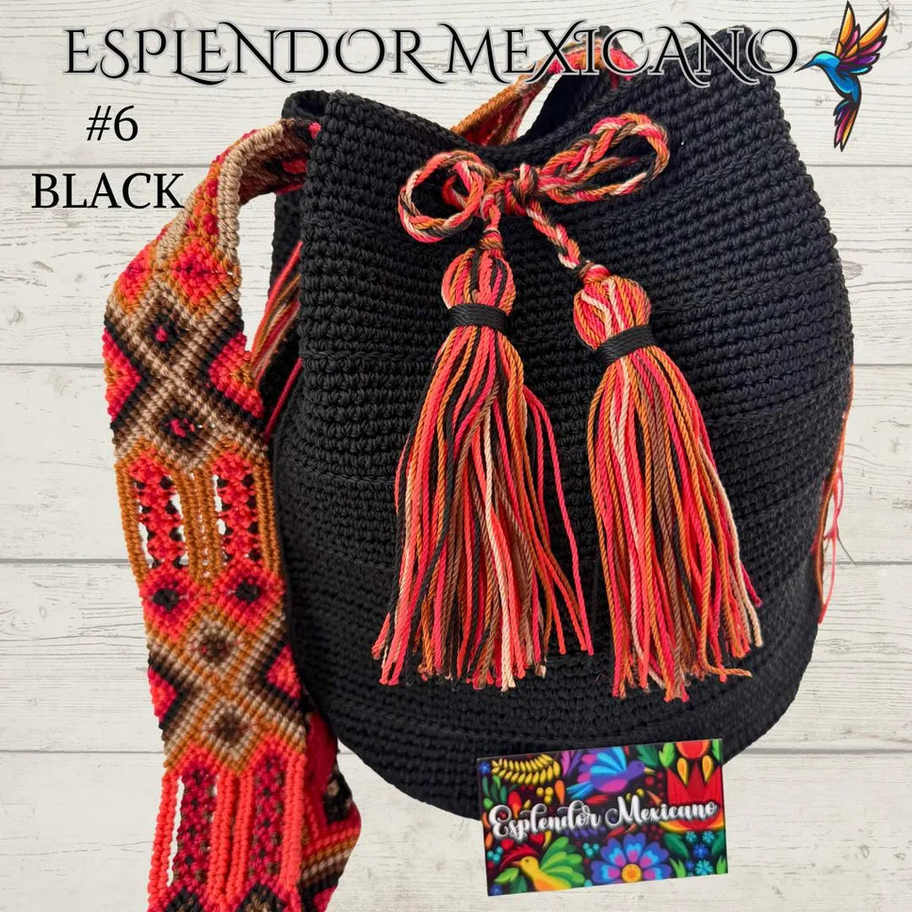 👜 Handmade Mexican Crossbody Tote with Embroidered Strap