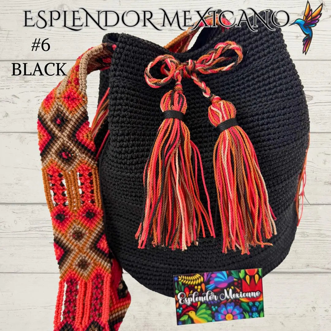 👜 Handmade Mexican Crossbody Tote with Embroidered Strap