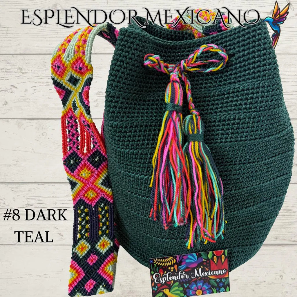 👜 Handmade Mexican Crossbody Tote with Embroidered Strap