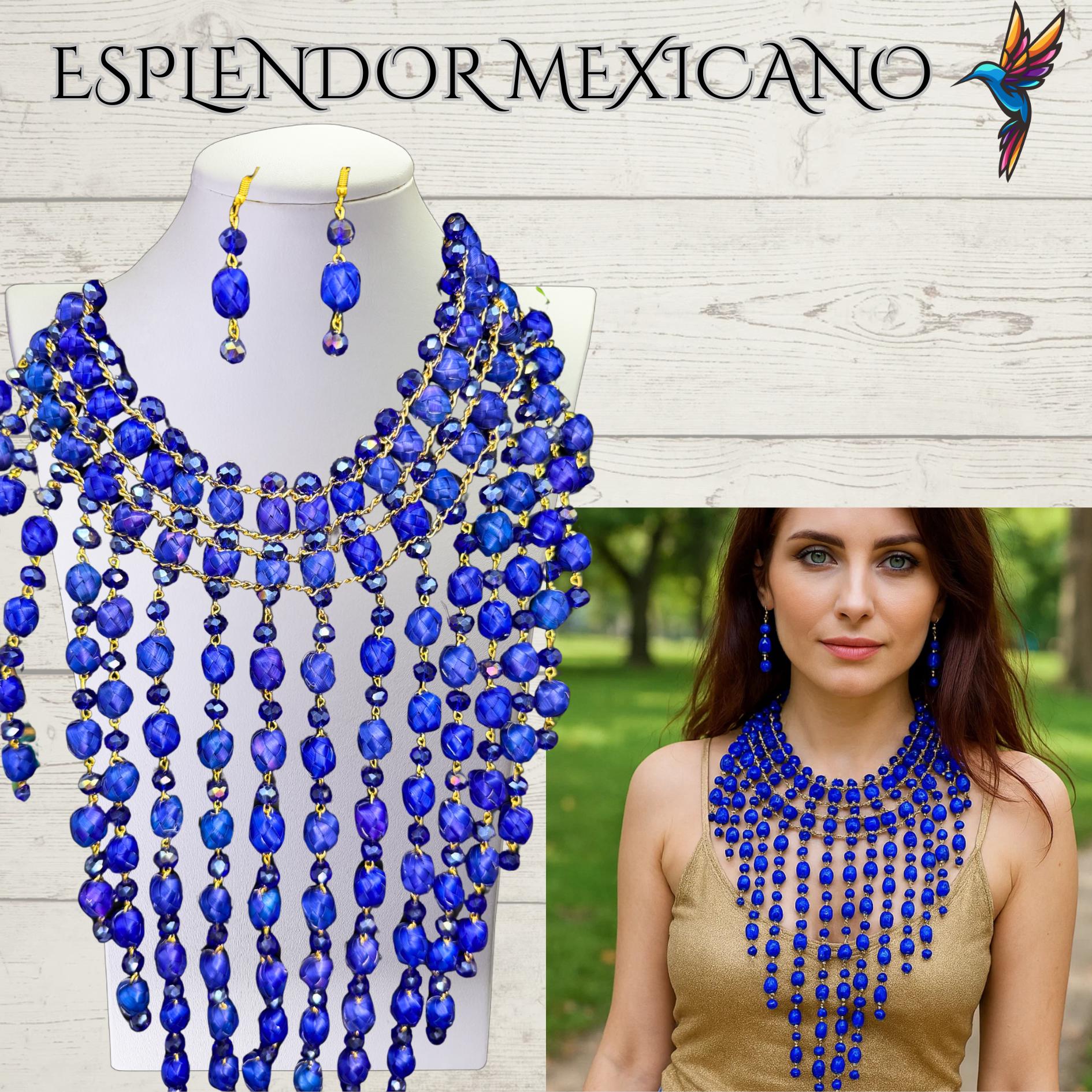 💙 Royal Cobalt Statement Necklace Set