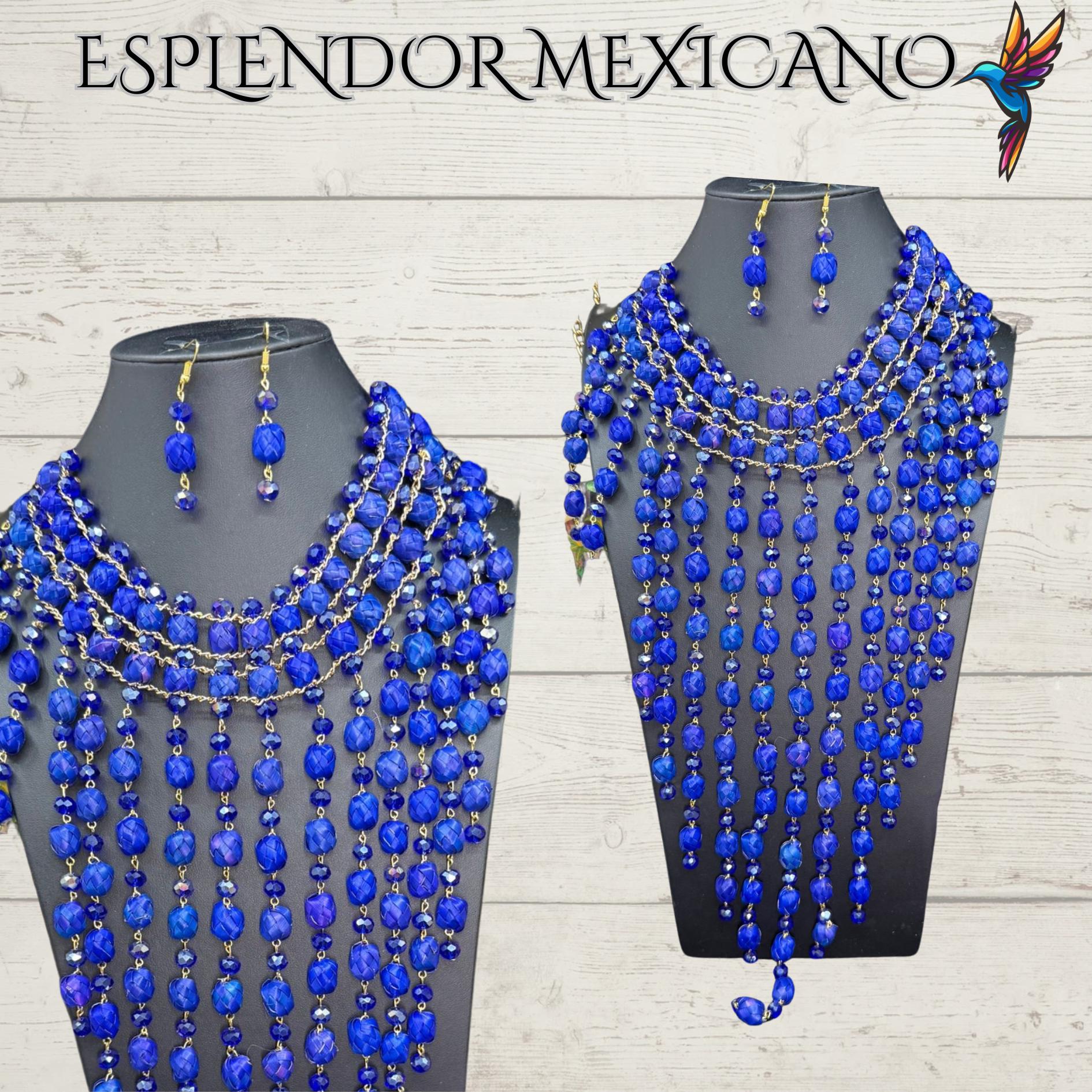 💙 Royal Cobalt Statement Necklace Set