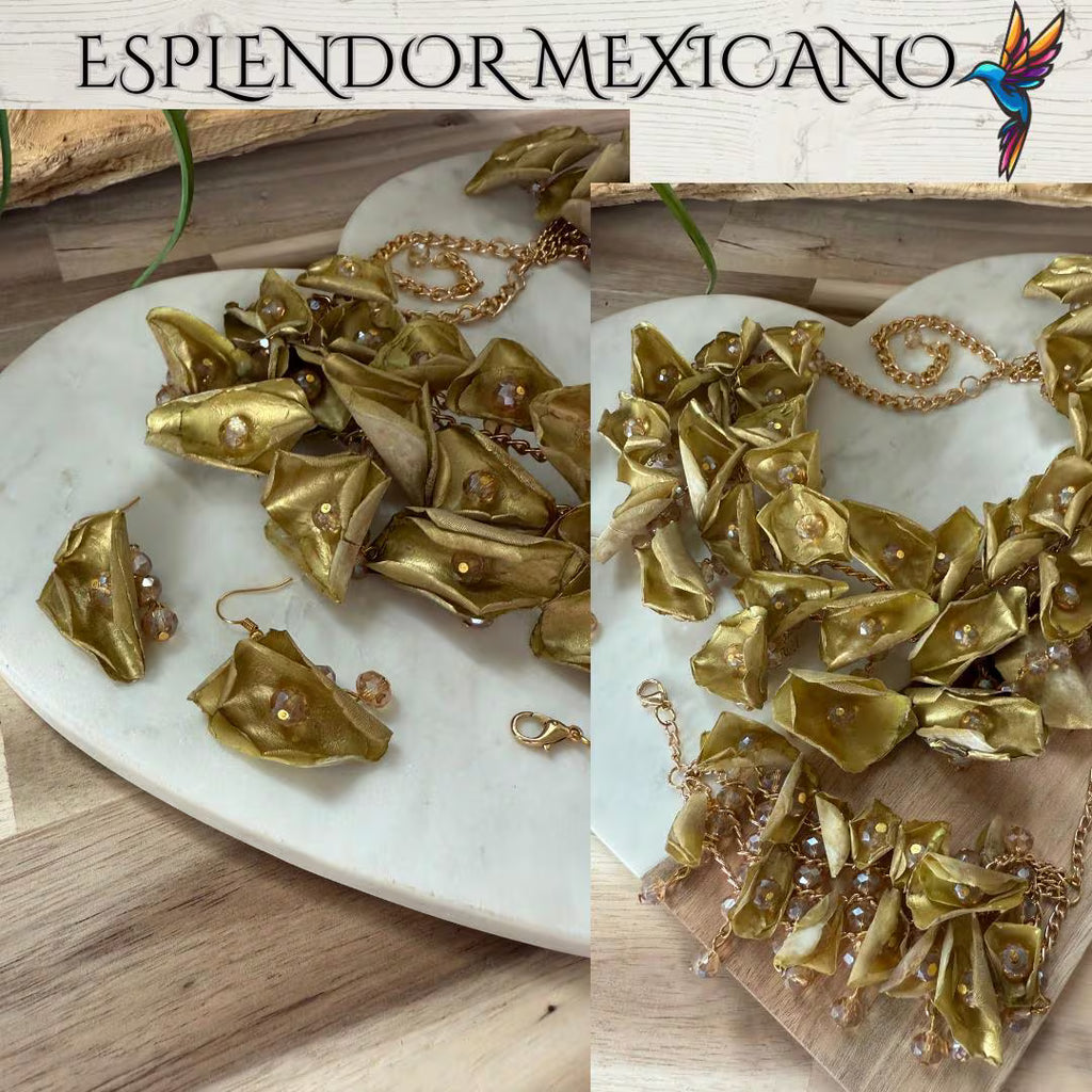 🐡Golden Handcrafted Fish Scale Jewelry Set