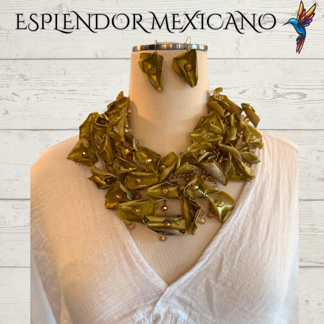 🐡Golden Handcrafted Fish Scale Jewelry Set