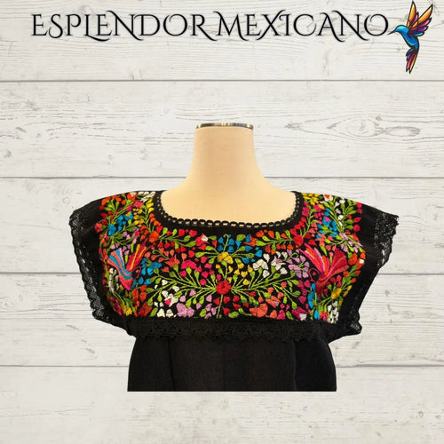 Handmade Oaxacan Mexican Dress/100% Cotton & Hand-Embroidered/Ethical Boho Fashion/ Handmade Dress/Boho Dress/Made in Mexico/Hecho en Mexico