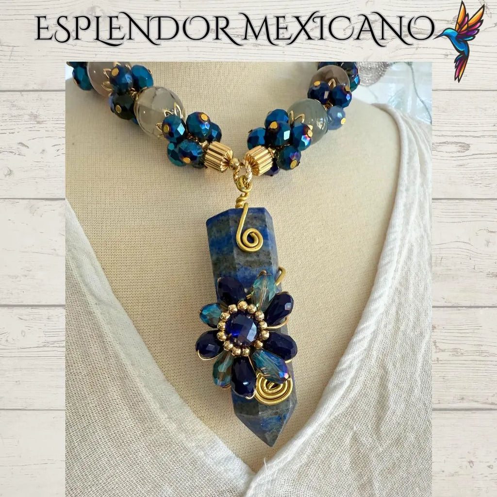 💙 Agate & Lapis Lazuli Necklace Set