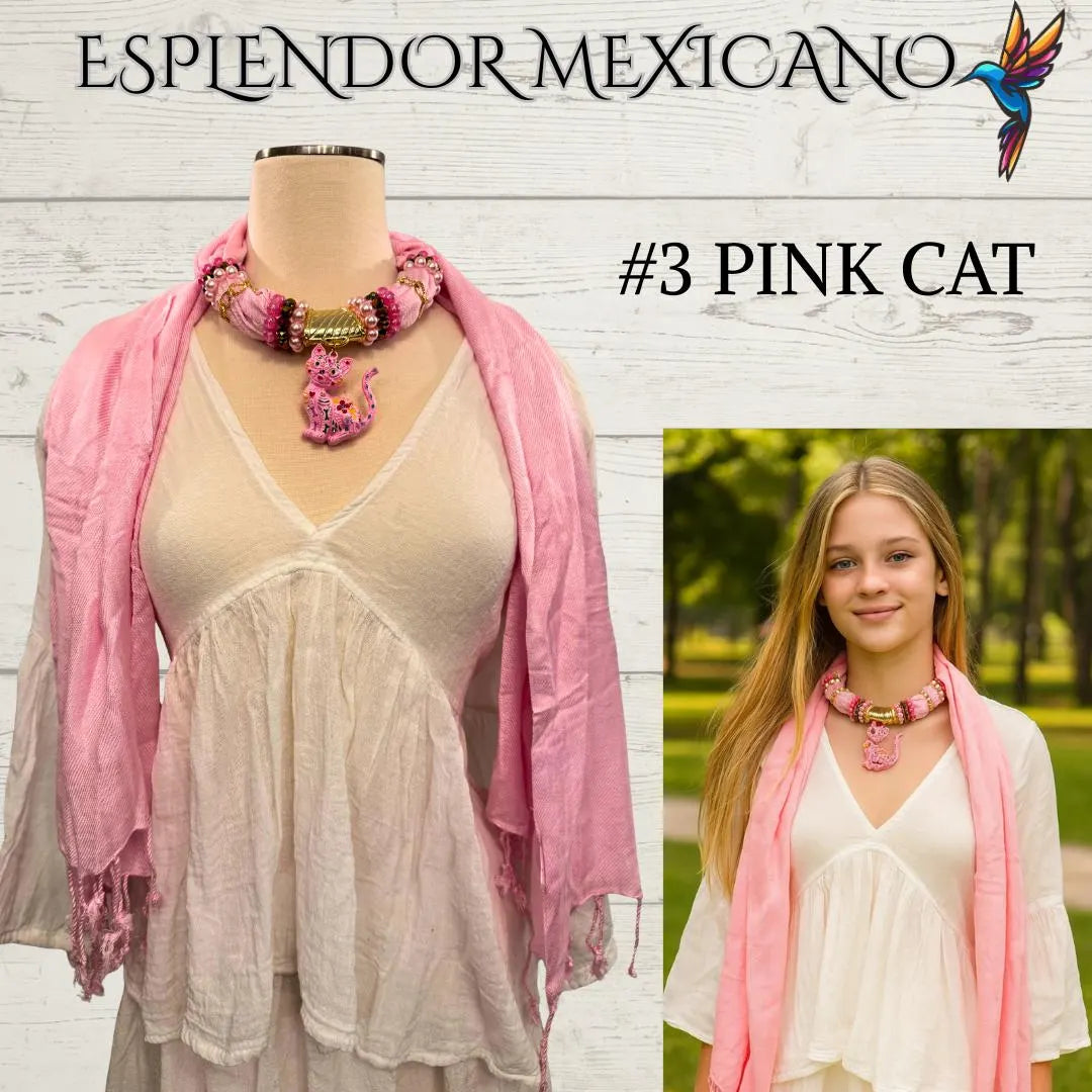 🧣 Handmade Mexican Pashmina with Pendant