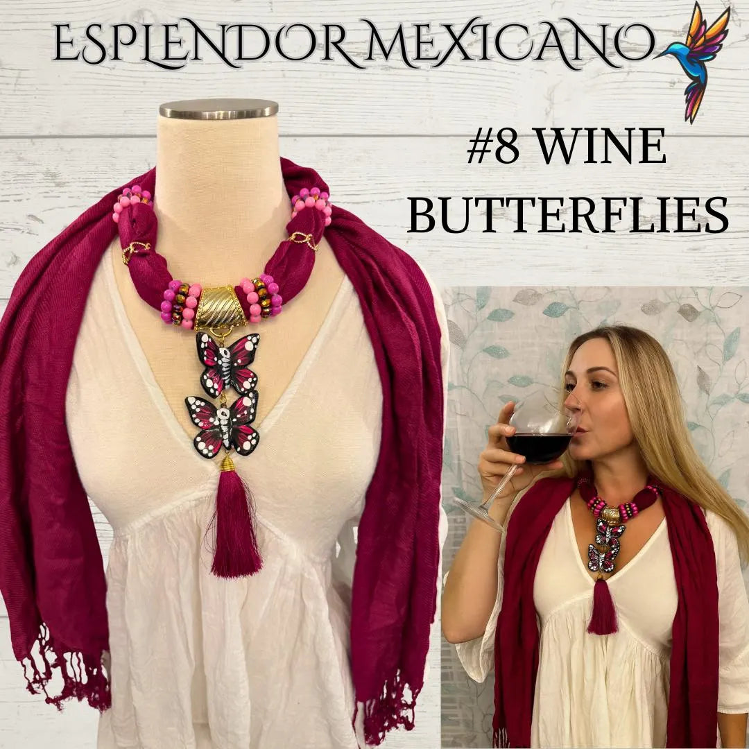 🧣 Handmade Mexican Pashmina with Pendant