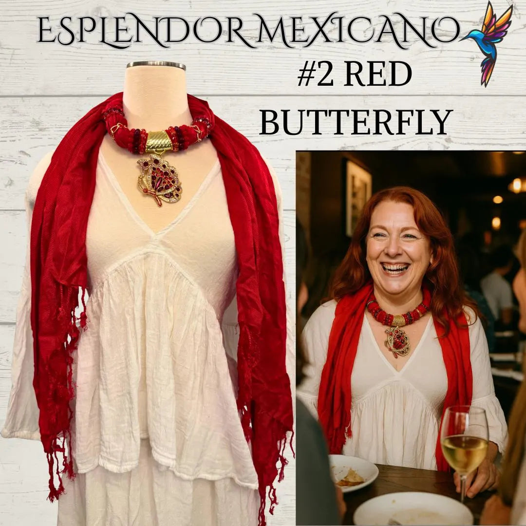 🧣 Handmade Mexican Pashmina with Pendant