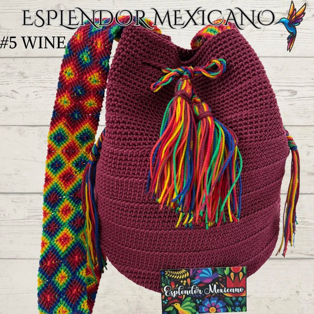 👜 Handmade Mexican Crossbody Tote with Embroidered Strap