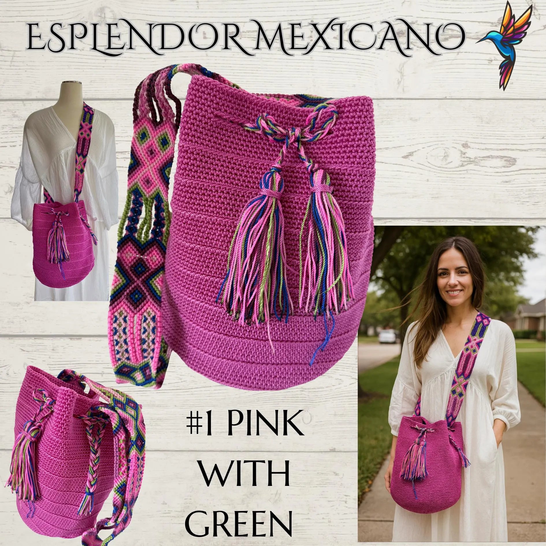 👜 Handmade Mexican Crossbody Tote with Embroidered Strap